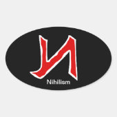 nihilisme ovale sticker (Voorkant)