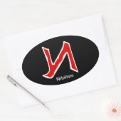 nihilisme ovale sticker (Envelop)