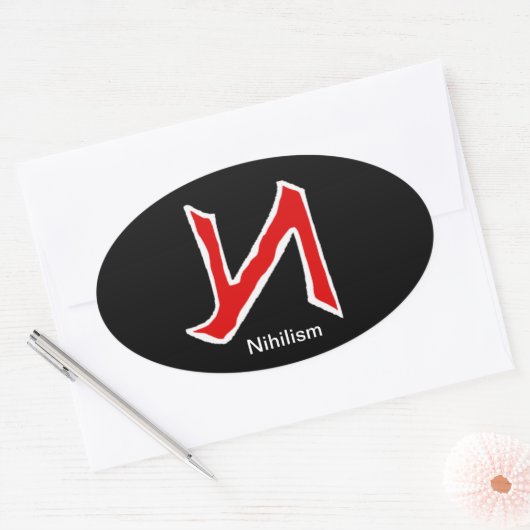 nihilisme ovale sticker (Envelop)