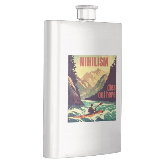 Nihilisme sterft hier door kajakken flacon (Rechts)