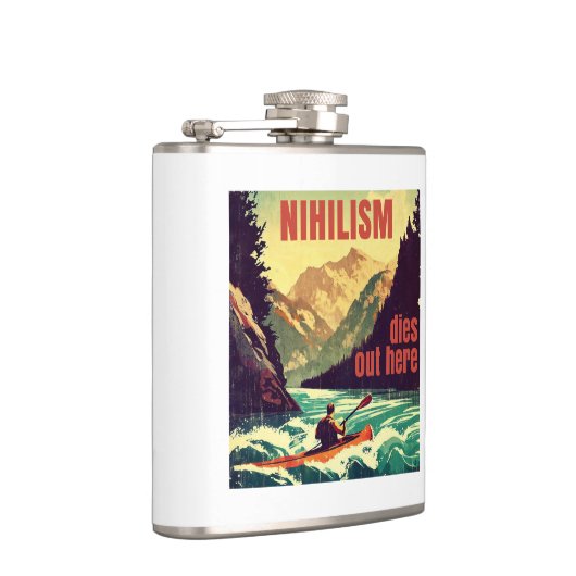 Nihilisme sterft hier door kajakken heupfles (Rechts)