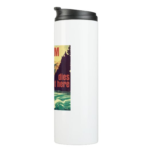 Nihilisme sterft hier door kajakken thermosbeker (Geroteerd rechts)