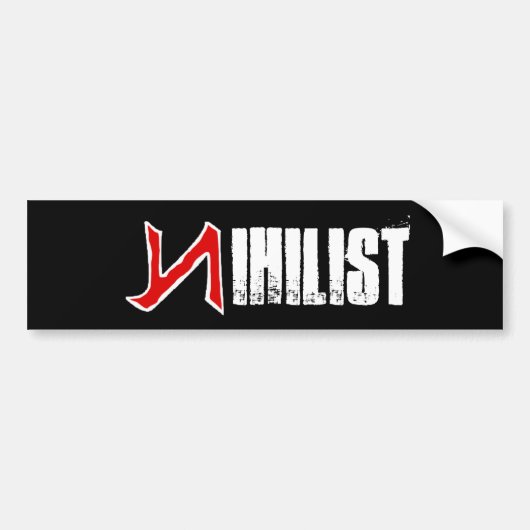 Nihilist Bumpersticker (Voorkant)