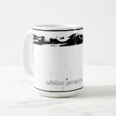 Nihilistische Pinguïn Koffiemok (Voorkant links)