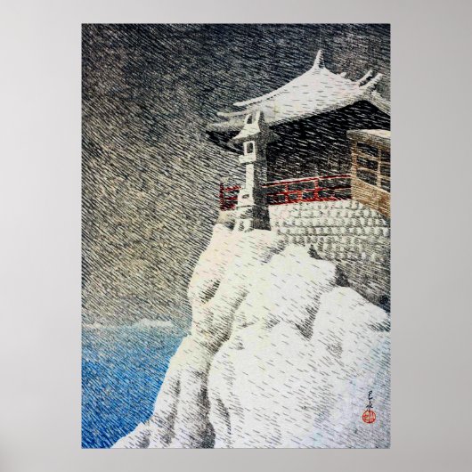Nihon Fūkei Senshhet Abuto no Kannon Kawase Hasui Poster (Voorkant)