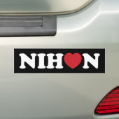 Nihon Love Heart Bumpersticker (Op auto)