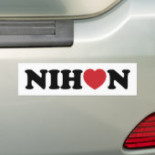 Nihon Love Heart Bumpersticker (Op auto)