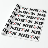 Nihon Love Heart Flag Cadeaupapier (Uitgerold)
