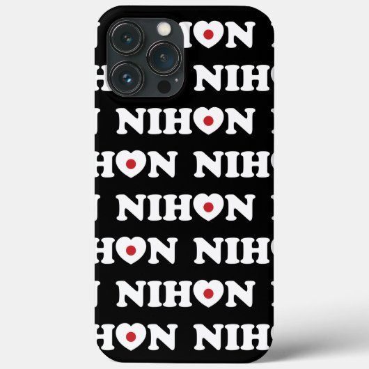 Nihon Love Heart Flag Hoesje-Mate iPhone Case (Achterkant)