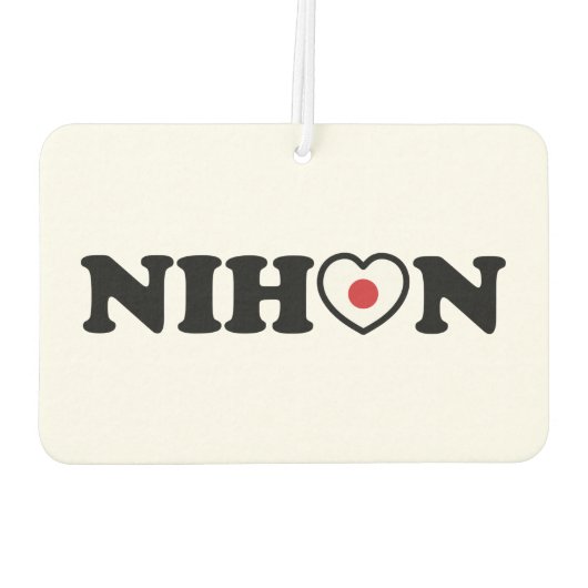 Nihon Love Heart Flag Luchtverfrisser (Achterkant)