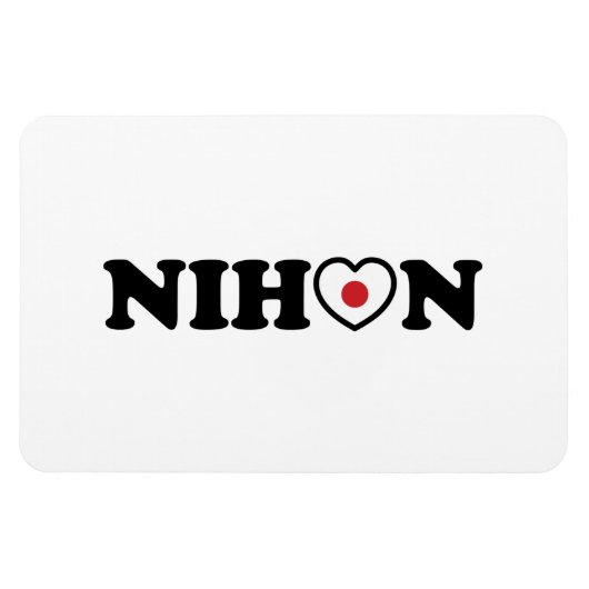 Nihon Love Heart Flag Magneet (Horizontaal)