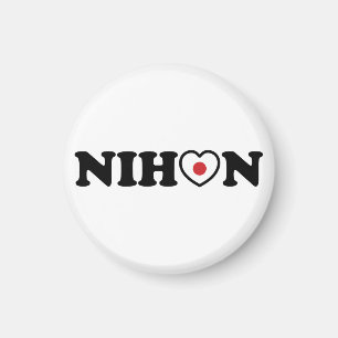 Nihon Love Heart Flag Magneet
