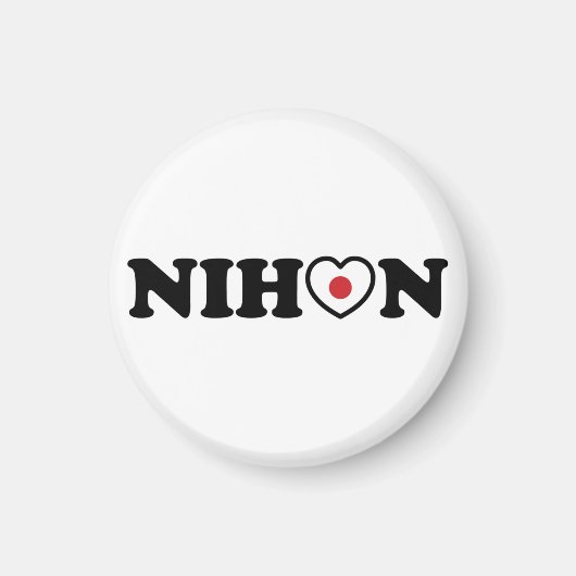 Nihon Love Heart Flag Magneet (Voorkant)