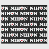 Nihon Love Heart Flag Wrapping Paper Cadeaupapier (Vlak)