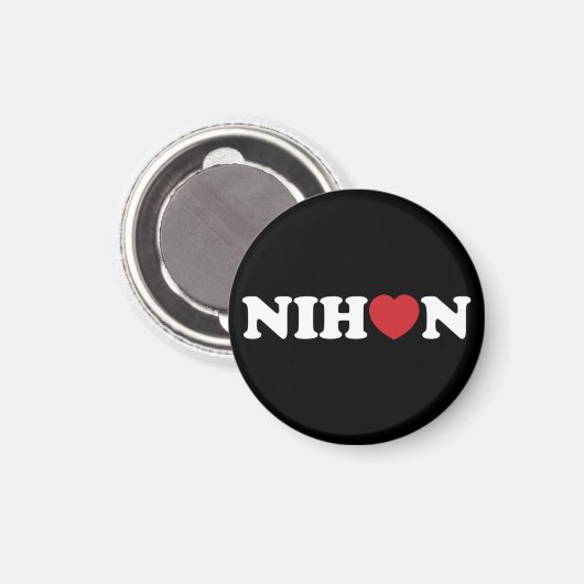 Nihon Love Heart Magneet (Voorkant / Achterkant)