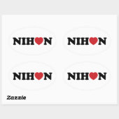 Nihon Love Heart Ovale Sticker (Vel)