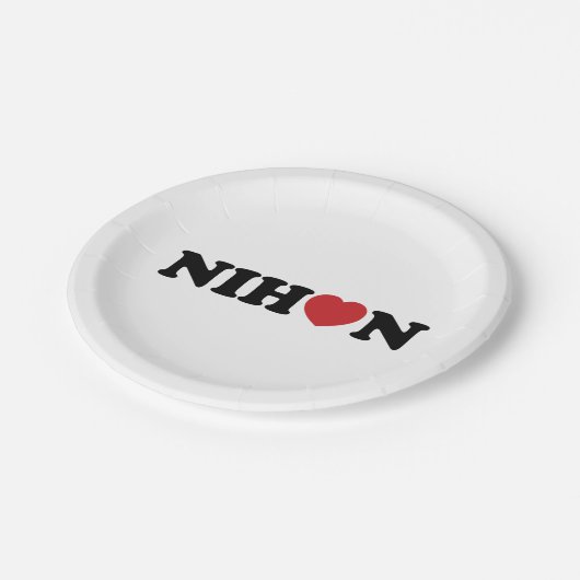 Nihon Love Heart Papieren Bordje (Gekanteld)