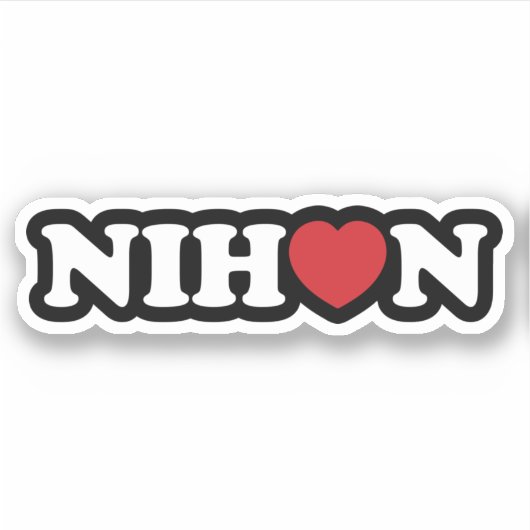 Nihon Love Heart Sticker (Voorkant)
