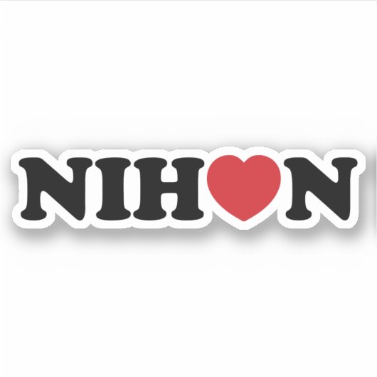 Nihon Love Heart Sticker (Voorkant)