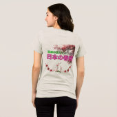 Nihon no shunsetsu lichtgrijs Tri-Blend shirt (Achterkant volledig)