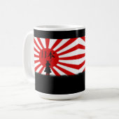 Nihon Vlag van Japan Samurai Patriottische Mok Ser (Voorkant links)