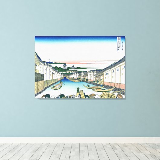 Nihonbashi Bridge in Edo Canvas Afdruk (Insitu (Houten vloer))