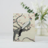 Nihonga Japan Traditional Bird Cherry Blossom Briefkaart (Staand voorkant)