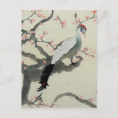 Nihonga Japan Traditional Bird Cherry Blossom Briefkaart (Voorkant)