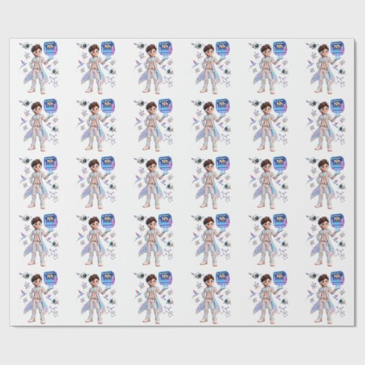 # Nihonium (Nh) – Atoom | ATOMIVRA™ Collectie Cadeaupapier (Vlak)