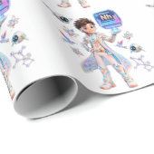 # Nihonium (Nh) – Atoom | ATOMIVRA™ Collectie Cadeaupapier (Rol Hoek)