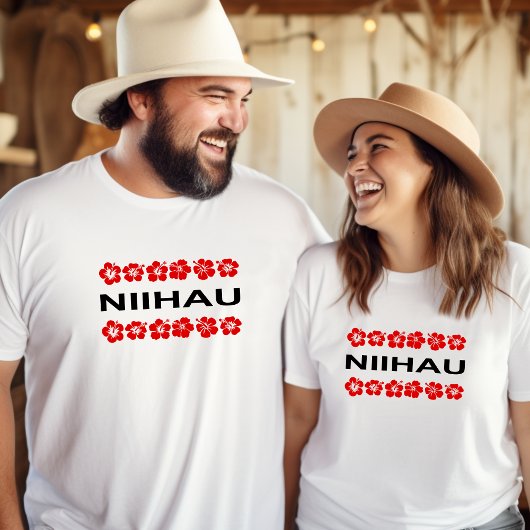 Niihau Aloha Vloerbanden Lichtkleurig T-shirt