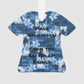 Niihau Island Hawaiian Plumeria Aloha Shirt Ornament (achterkant)