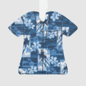 Niihau Island Hawaiian Plumeria Aloha Shirt Ornament (voorkant)