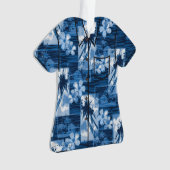 Niihau Island Hawaiian Plumeria Aloha Shirt Ornament (voorkant)