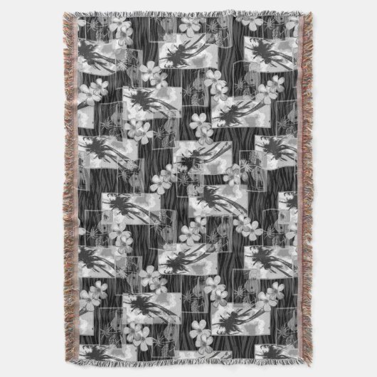 Niihau Island Hawaiian Plumeria and Palm Tree Deken (Voorkant Verticaal)