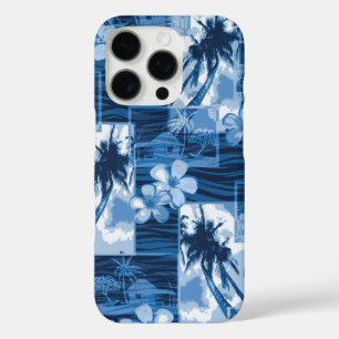 Niihau Island Hawaiian Plumeria Palm Tree Blue iPhone 16 Pro Hoesje