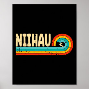 Niihau surfen Hawaii Hawaiaanse eilanden Vintage R Poster