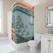 Niijuku Ferry  Ukiyo-e Japanse kunst Douchegordijn (In situ)