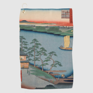 Niijuku Ferry  Ukiyo-e Japanse kunst Golfhanddoek