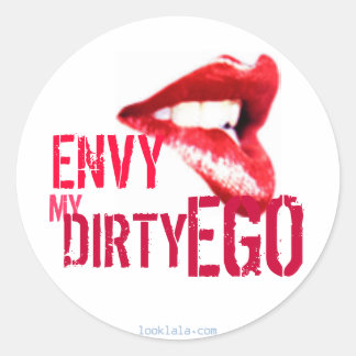 Nijd om mijn ego ronde sticker