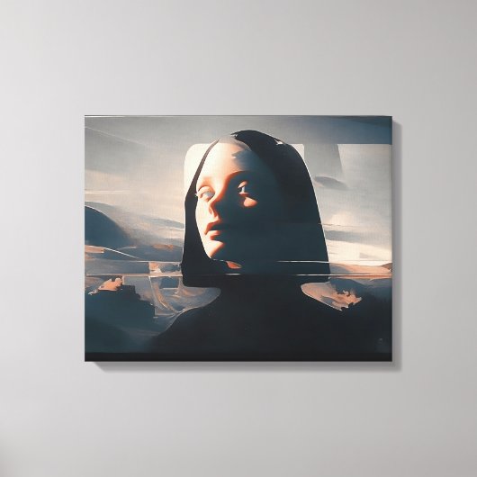 Niji Surreal Art: Hooded Enigma Canvas Afdruk (Voorkant)