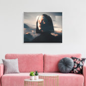 Niji Surreal Art: Hooded Enigma Canvas Afdruk (Insitu (Woonkamer))