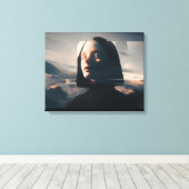 Niji Surreal Art: Hooded Enigma Canvas Afdruk (Insitu (Houten vloer))