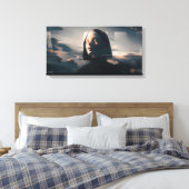 Niji Surreal Art: Hooded Enigma Canvas Afdruk (Insitu (Slaapkamer))