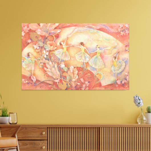 Nijino-Odori: A Rainbow Dance Canvas Afdruk (Insitu (Woonkamer))