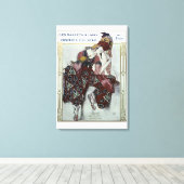 Nijinsky dans La Peri - Ballets Russes Canvas Afdruk (Insitu (Houten vloer))