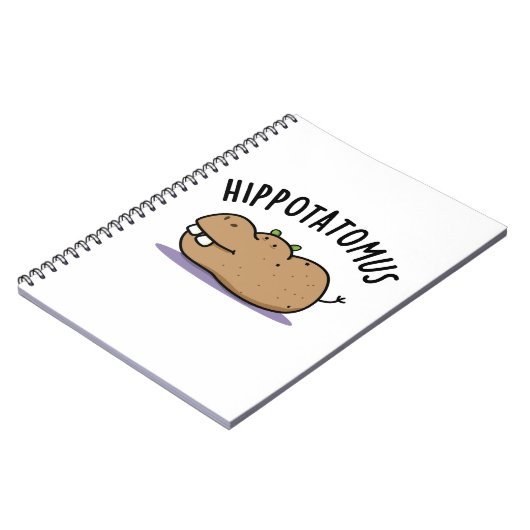 Nijl-potato-mus Grappige Nijlpaard Woordspeling Notitieboek (Linkerzijde)
