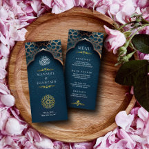 Nijlblauw Islamitische 3D boog Elegante Moslim bru