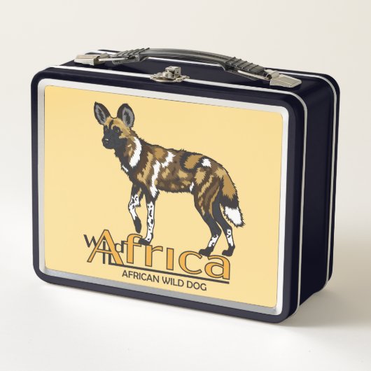 Nijlkrokodil. Afrikaanse wilde hond. Wild Africa (Voorkant)