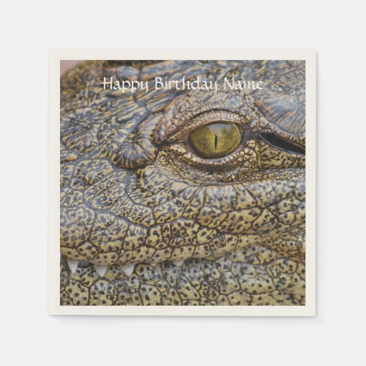 Nijlkrokodil uit Afrika Servetten (Voorkant)